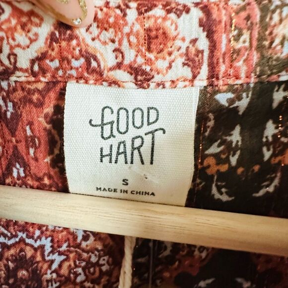 Good Hart Style Charm Ruffle Sleeve Medallion Print Top – Small – Boho Luxe NWT - Picture 4 of 7